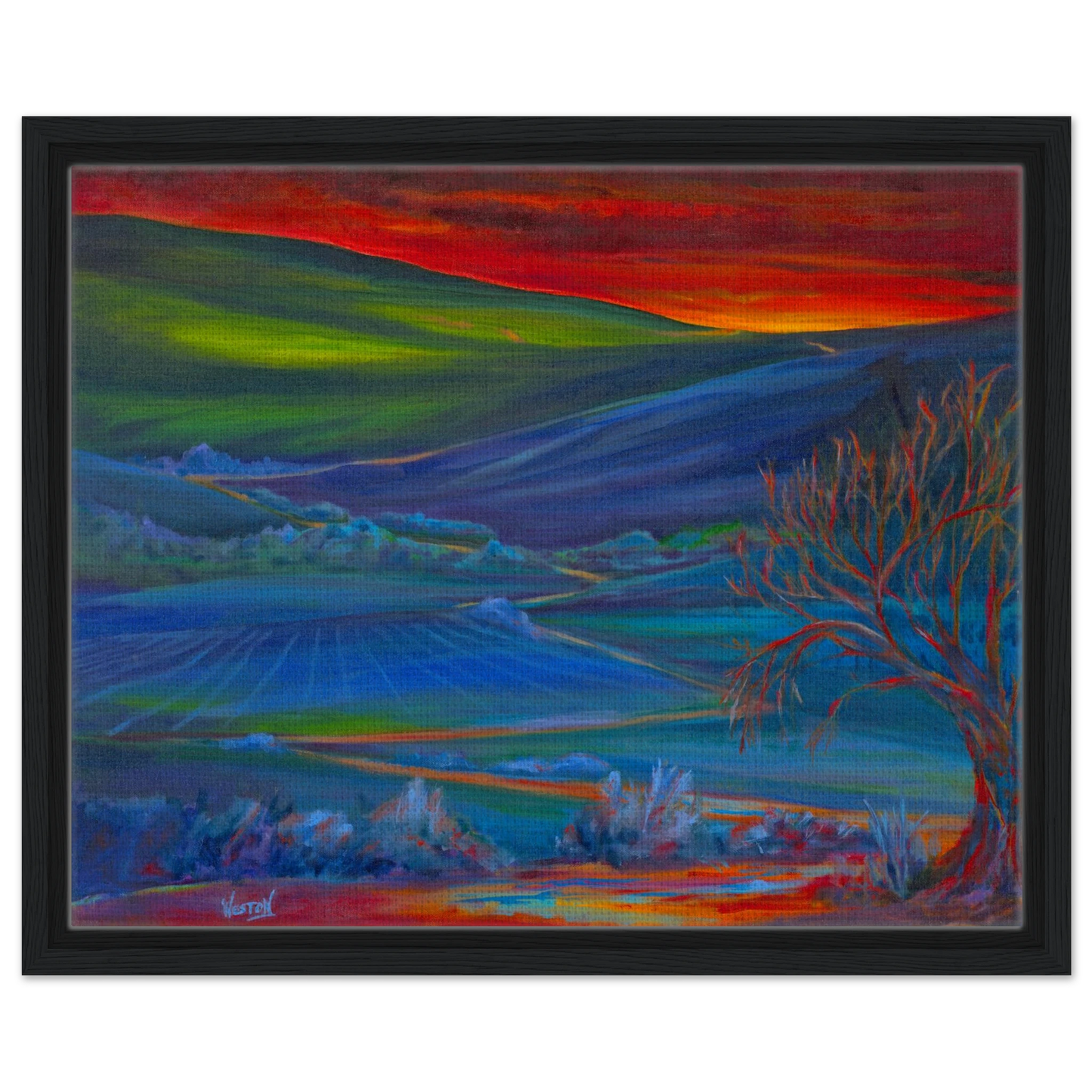 framed canvas print of original painting by Denise Clark Weston, Vancouver, WA, Pacific Northwest Artist